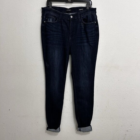 Judy Blue Women’s Basic Babe Roll Cuffed Skinny Jeans Size 15/ 32 JB82340dk - Picture 9 of 12